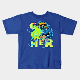 Colorful Neon Gamer Kids T-Shirt